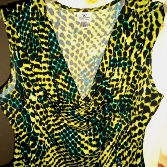 Draping Scoop Neck Sleeveless Worthington Women's Top - Picture 1 of 12